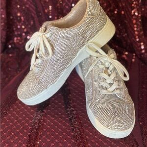 Jessica Simpson Silver Rhinestone Sneakers